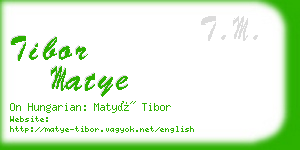 tibor matye business card